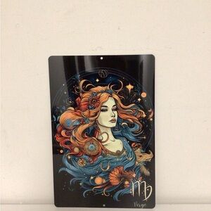 horoscope metal tin Sign, virgo , horoscope Wall Art